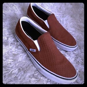 Classic Slip On Embossed Suede Vans